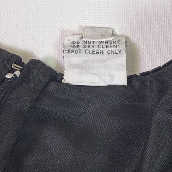 Vintage Scala Silk Beaded Sequin Top Petite Medium Art Deco Glam Flawed Zipper - Picture 11 of 15